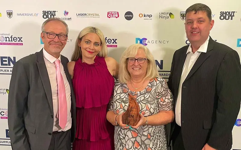 Reftech staff with the award