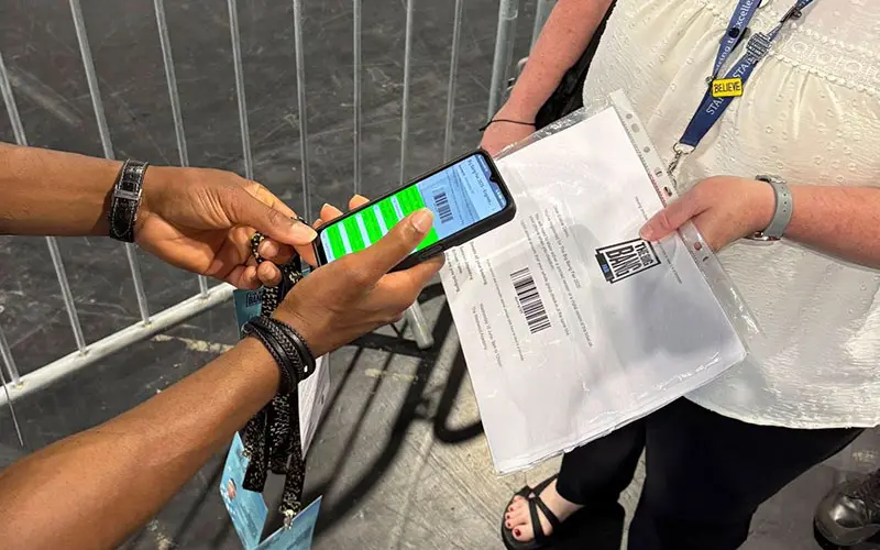Barcode being scanned