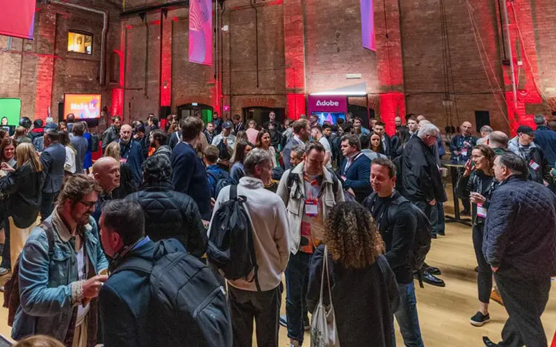 People networking at an event