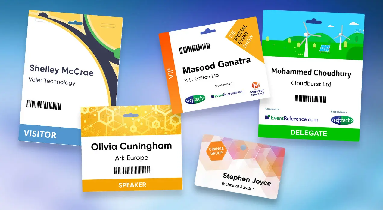 Selection of printed badges