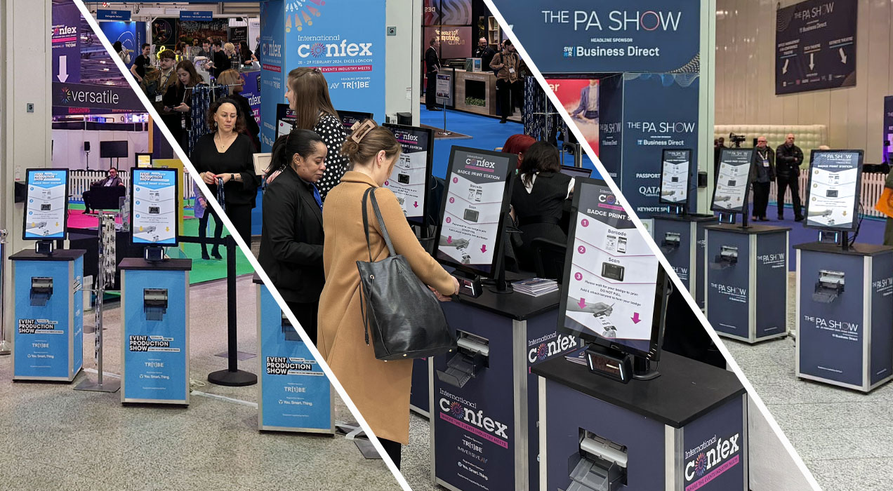 People using PrintPods at different events