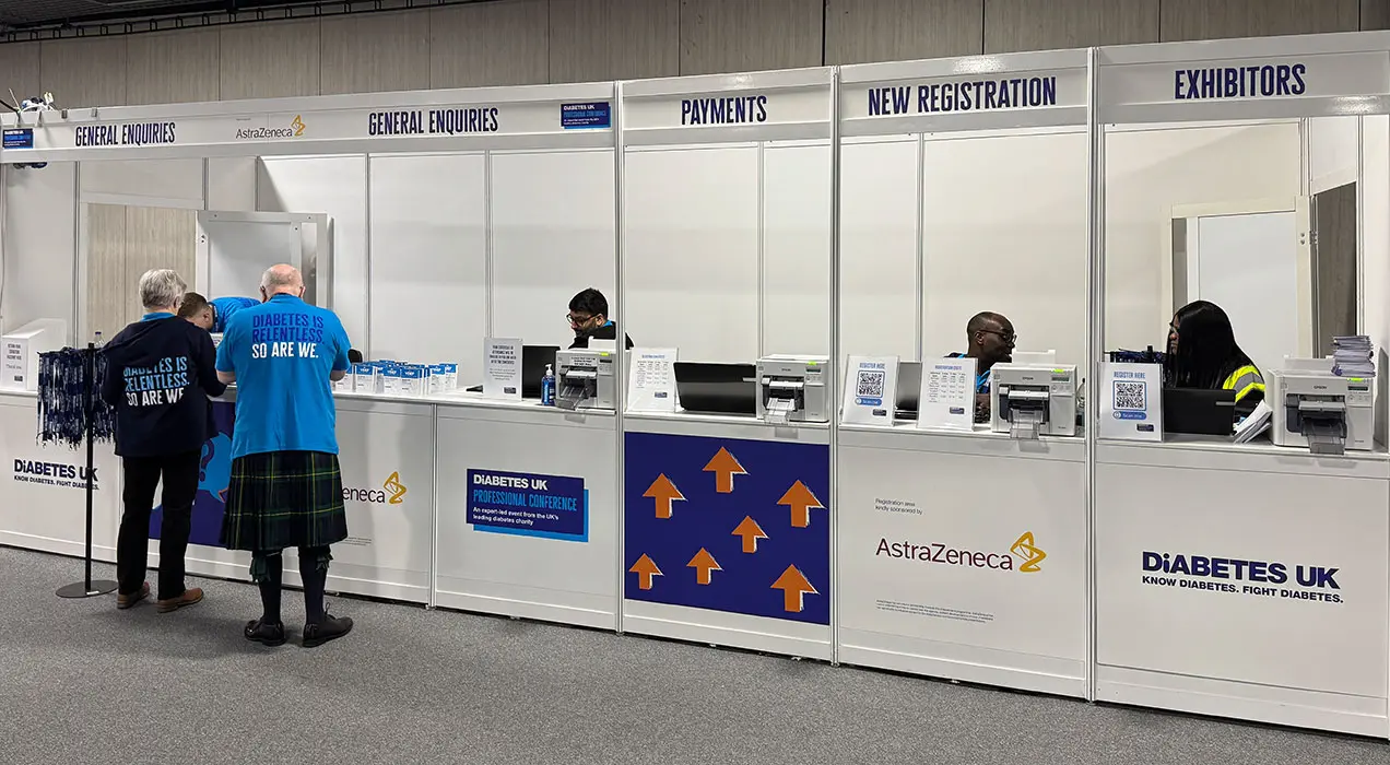Registration desks