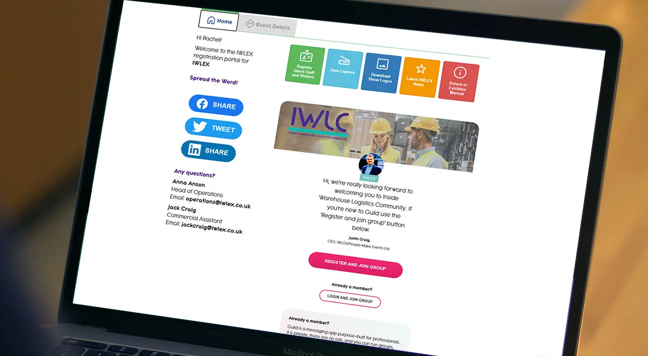 An example of an online exhibitor manual