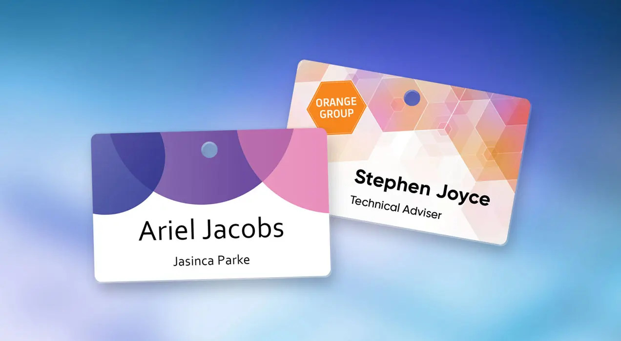 Example plastic cards