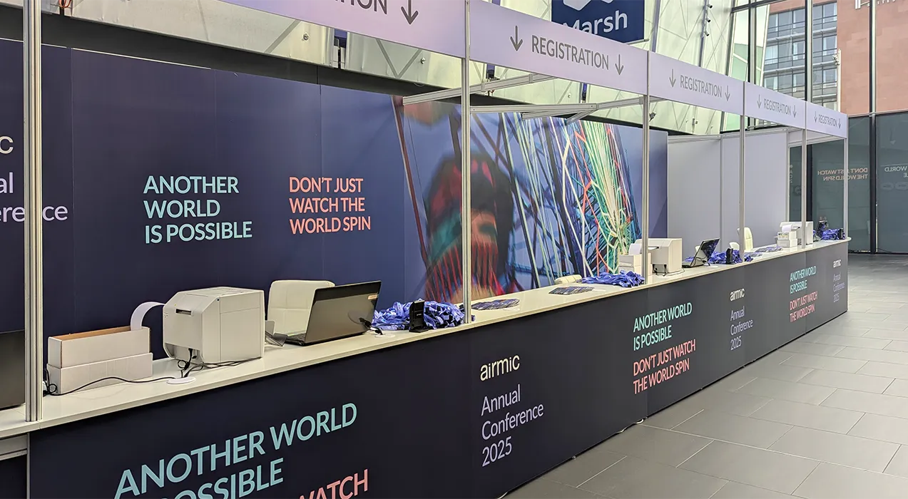 Registration desks at venue