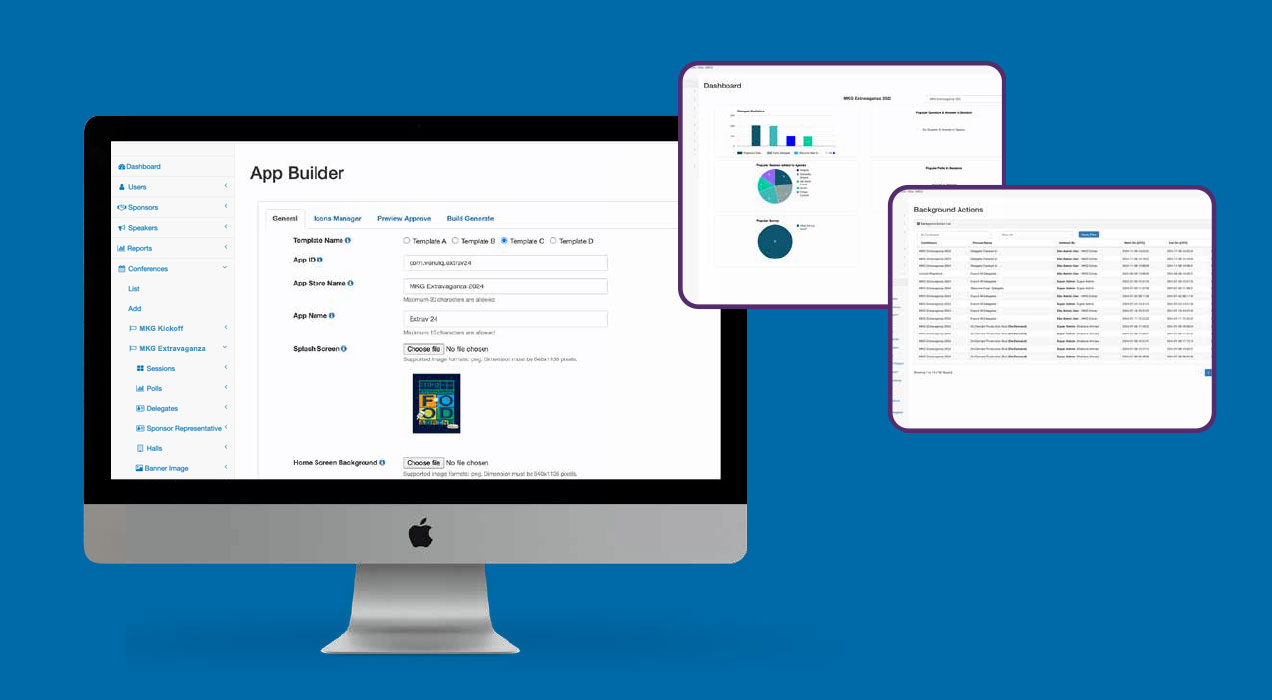 LeadReference app on mobile phone showing attendee statistics